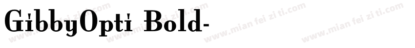 GibbyOpti Bold字体转换
